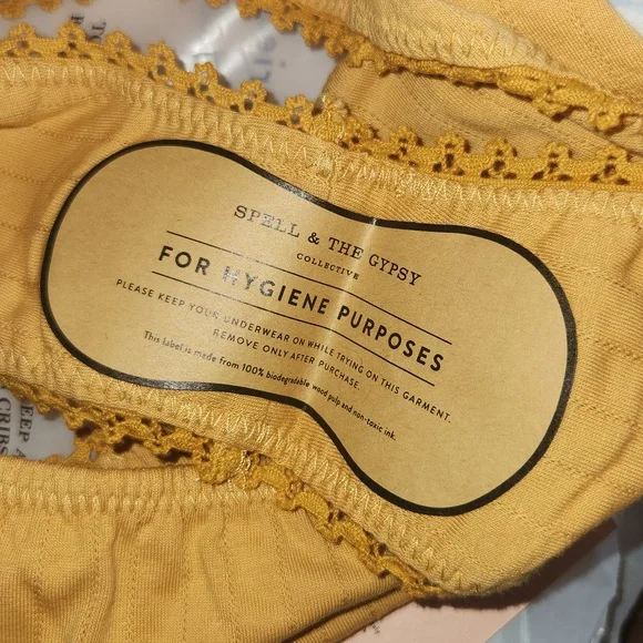 New spell designs Lana organic cotton bloomers panty sunflower yellow L saffron